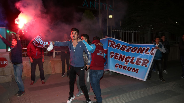 Trabzonspor kafilesi Çorum'a geldi