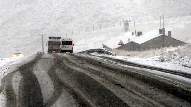 Van'da kar yağışı ve sis