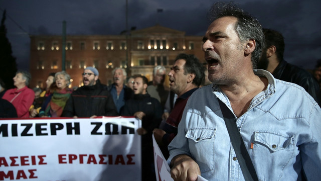 Yunanistan'da hükümet karşıtı gösteri