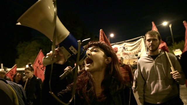 Yunanistan'da savaş karşıtı gösteri