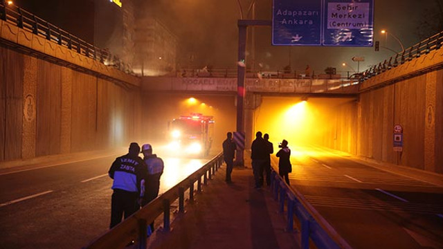 Kocaeli Seka Tünelinde yangın