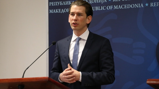 Avusturya Dışişleri Bakanı Kurz, Makedonya'da