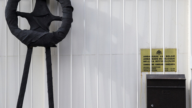 Belçika Büyükelçiliği önünde protesto