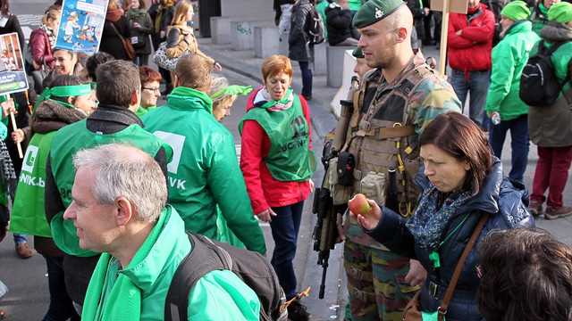 Belçika'da gösteri
