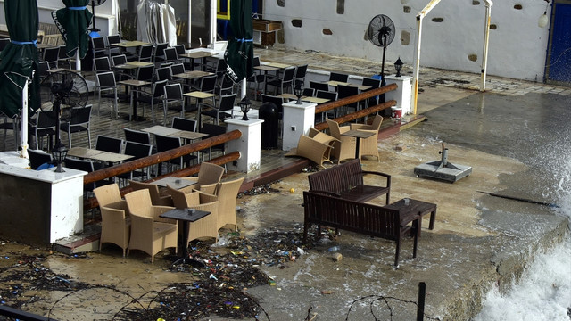 Bodrum'da fırtınamsı rüzgar etkili oluyor