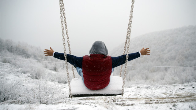 Bolu Dağı'nda kar yağışı