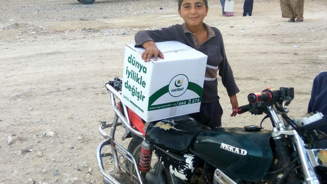 Cerablus'a gıda yardımı