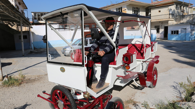 Denizli'de elektrikli fayton üretildi