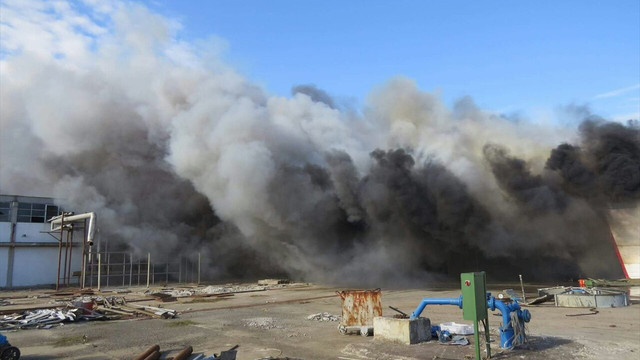 Edirne'de fabrika yangını