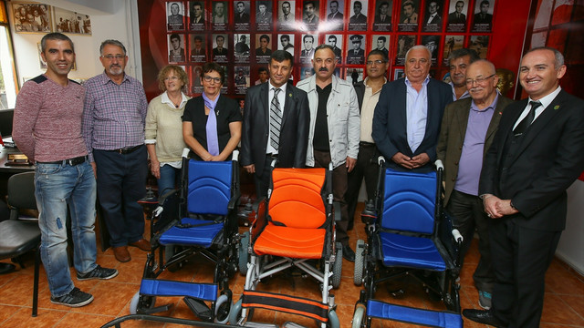 Gazilere akülü tekerlekli sandalye yardımı