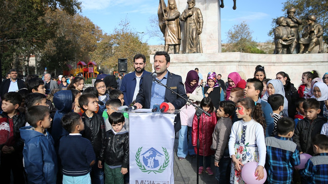 Grafiti ile çocuk haklarına dikkati çektiler