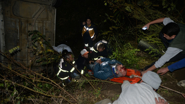 Ordu'da otomobil dereye düştü: 2 yaralı