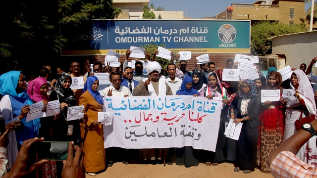Sudan'da basın özgürlüğü protestosu