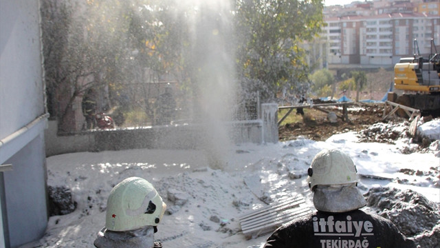 Tekirdağ'da su kuyusundan doğalgaz çıkması