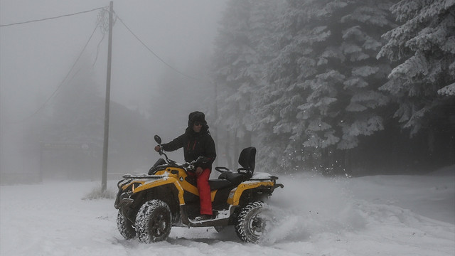Uludağ'da kar sevinci