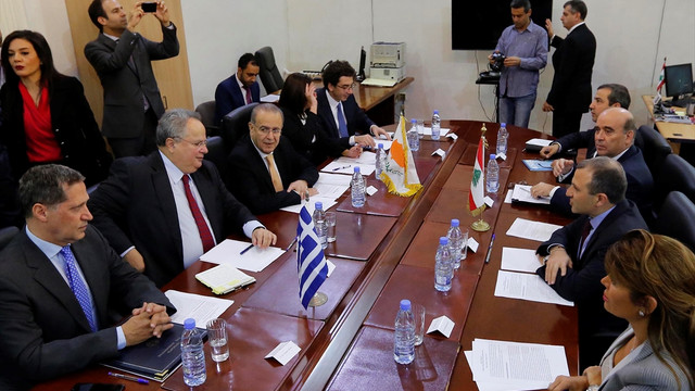 Yunanistan ve Güney Kıbrıs Rum Yönetimi Dışişleri Bakanları Beyrut'ta