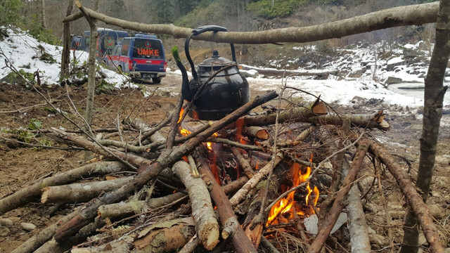 2 bin rakımlı yaylada çığ tatbikatı