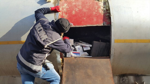 Akaryakıt tankerinde sigara sevkıyatı