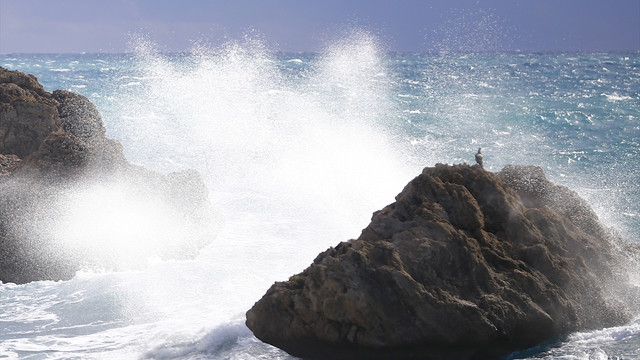 Akdeniz'de kuvvetli rüzgar