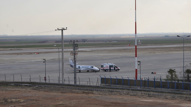 Ambulans uçak Mardin'deki yaralı için havalandı
