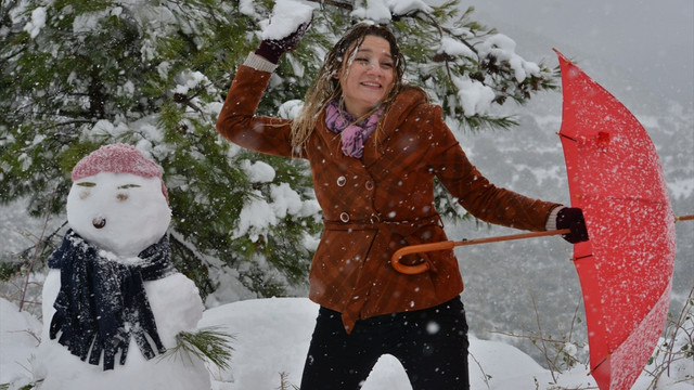 Antalya'da kar yağışı