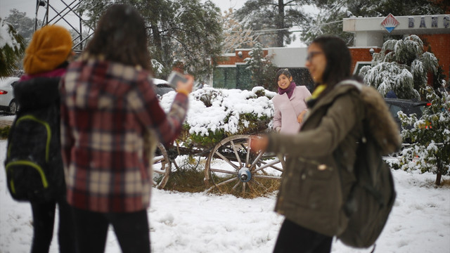 Antalya'da kar yağışı