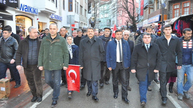 Bartın’da “Şehitlere saygı, teröre lanet” yürüyüşü