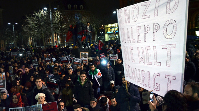 Bremen'de Halep'i kurtarın çağrısı