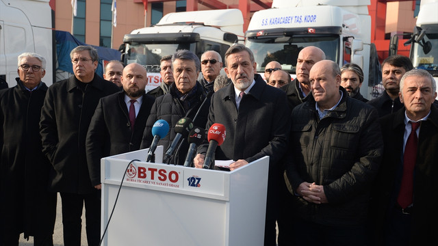 Bursa'dan Halep'e 20 yardım tırı