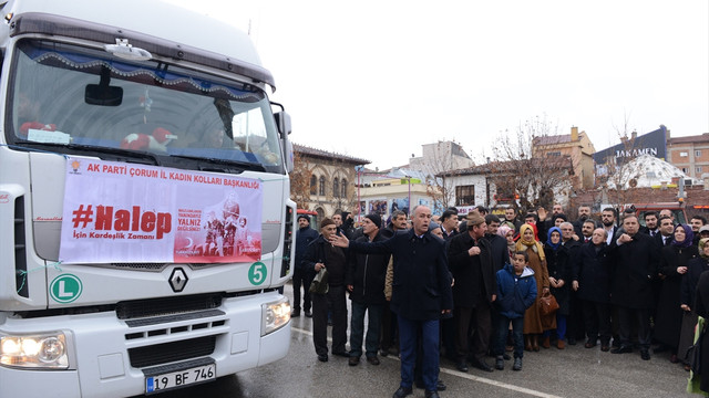Çorum'dan Halep'e yardım