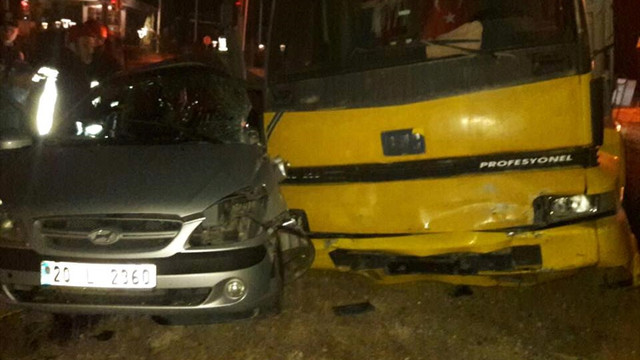 Denizli'de trafik kazası: 1 ölü, 1 yaralı
