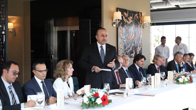 Çavuşoğlu, AB büyükelçileri öğle yemeğine katıldı