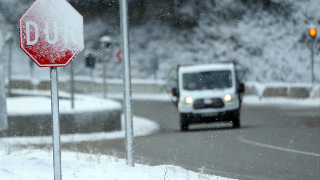 Düzce ve Bolu'da kar yağışı