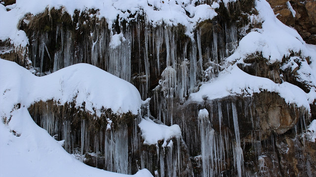 Erbaa'daki Düden Gölü dondu