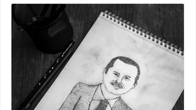 Erdoğan'dan, portresini çizen engelliye Twitter'dan teşekkür