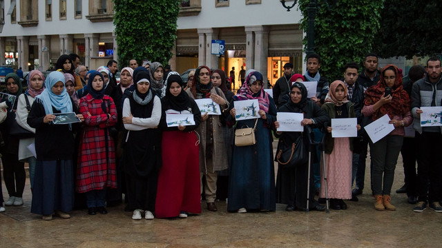 Fas’ta Halep’e destek gösterisi