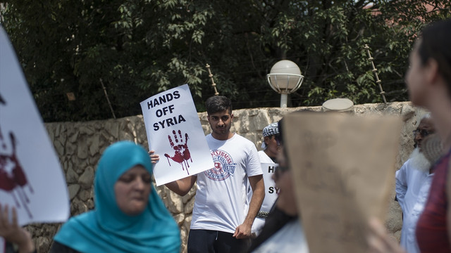 Güney Afrika'da Halep'e destek gösterisi