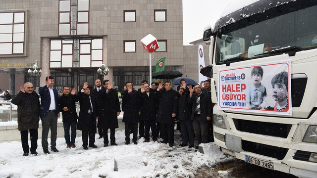 Hak-İş'ten Halepliler için yardım tırı