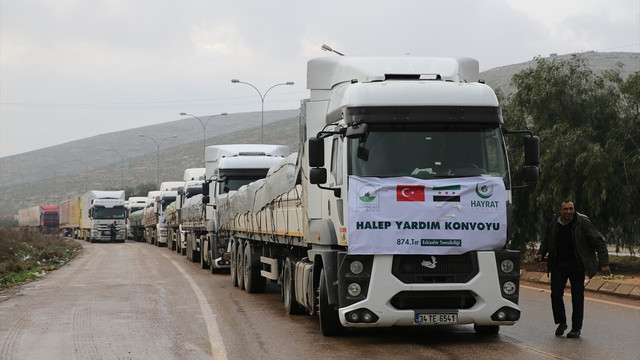 Halepli ailelere 32 tır yardım