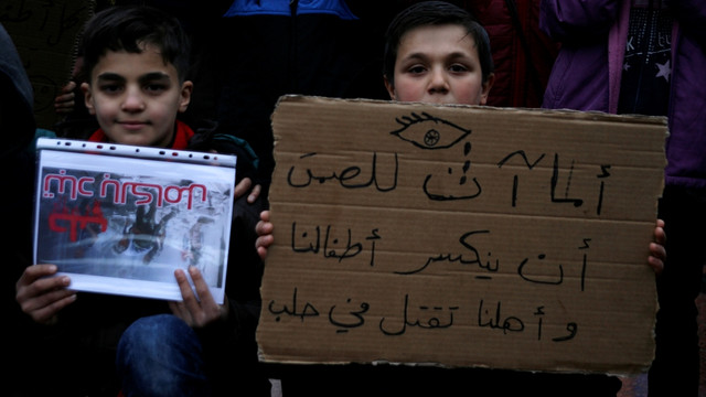 Halep'teki sivillere yönelik saldırılara tepkiler