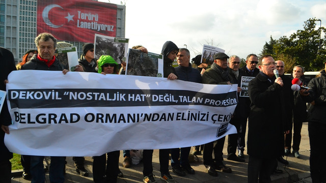 Haliç-Kemerburgaz Demiryolu Hattı Projesi protesto edildi