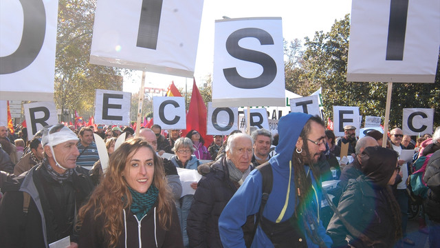 İspanya'da işçi sendikalarından yeni hükümete karşı ilk gösteri