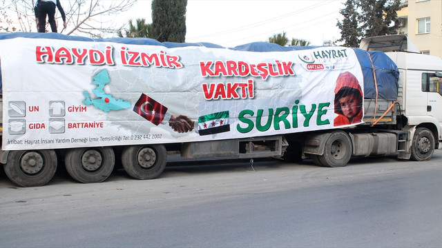 İzmir'den Halep'e yardım tırı
