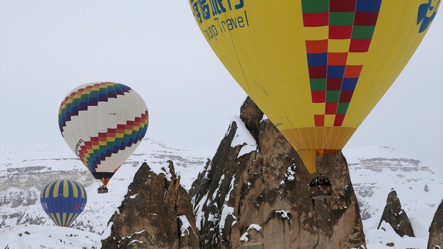 Kapadokya'da yılbaşı hareketliliği