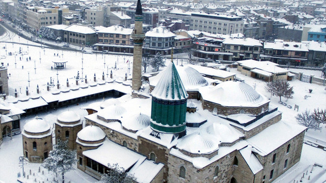 Konya'da kar yağışı