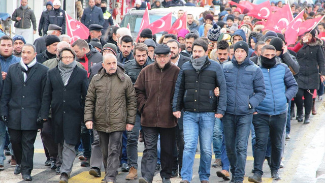 Nevşehir'de İstanbul'daki terör saldırısına tepki yürüyüşü yapıldı