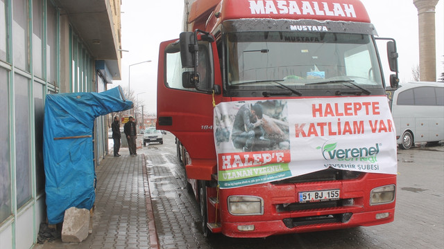 Nevşehir'den Halep'e gıda yardımı