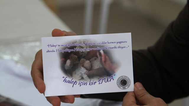 Öğretmen ve öğrencilerden Halep için bir dua projesi