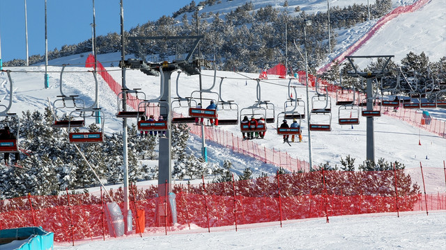 Palandöken'de hafta sonu yoğunluğu