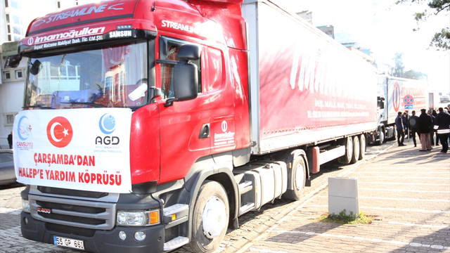Samsun'dan Halep'e yardım